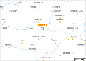 map of Avrée