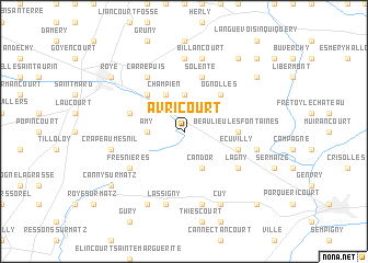 map of Avricourt