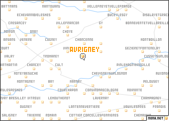 map of Avrigney