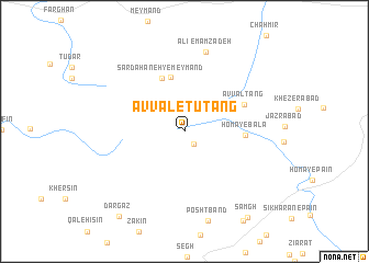 map of Avval-e Tūtang