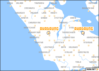 map of Awadaung