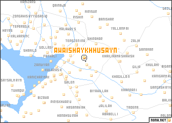 map of Āwaī Shaykh Ḩusayn