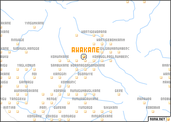 map of Awakane
