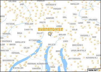 map of Awānān di Ker