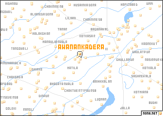 map of Awānān ka Dera