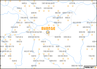 map of Awande