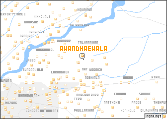 map of Awān Dhāewāla