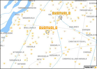 map of Awānwāla