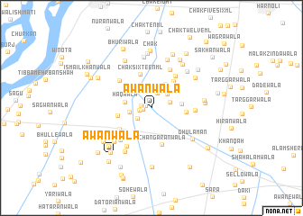 map of Awānwāla