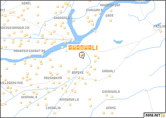 map of Awānwāli
