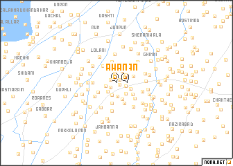 map of Āwān