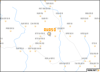 map of Awaso