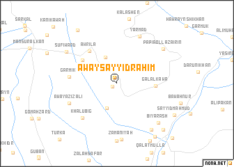 map of Āwāy Sayyid Raḩīm