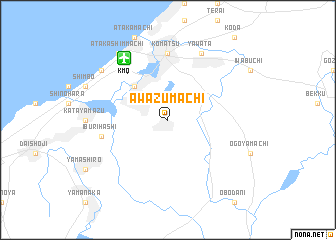 map of Awazumachi