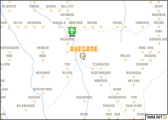 map of Awégane