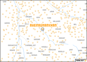 map of Awera Umar Khān