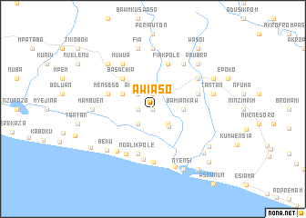 map of Awiaso