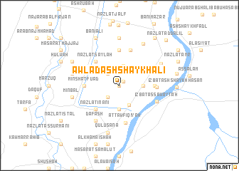 map of Awlād ash Shaykh ‘Alī