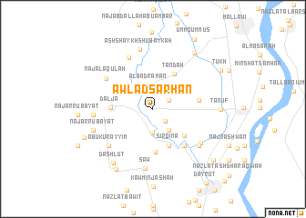 map of Awlād Sarḩān