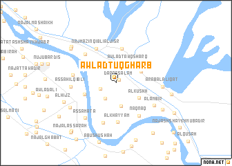 map of Awlād Ţūq Gharb