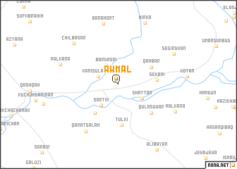 map of Āwmāl