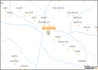 map of Awoané