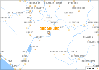 map of Awodikuro