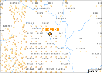 map of Awofeke