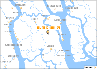 map of Awolakakiri