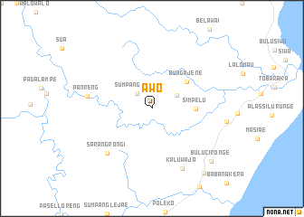 map of Awo