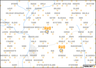 map of Awo