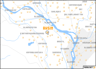 map of Awsīm