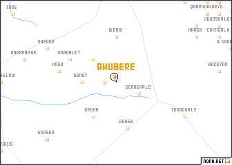 map of Āwuberē