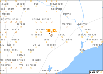 map of Awuku