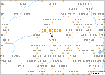 map of Awunakrom