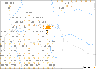 map of Awure