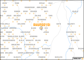 map of Awuro Oyo I