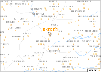 map of Axcaco