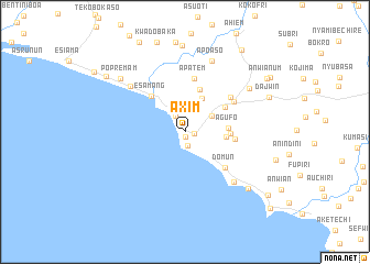 map of Axim