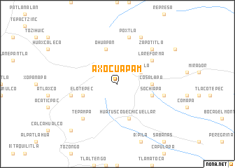 map of Axocuapam