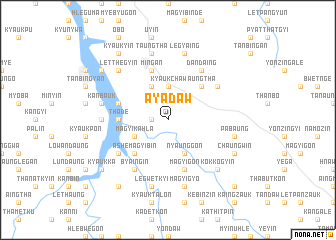 map of Ayadaw