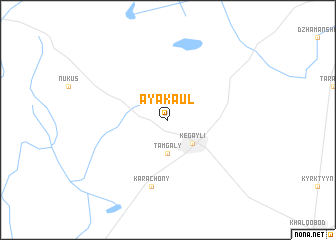 map of Ayak-Aul