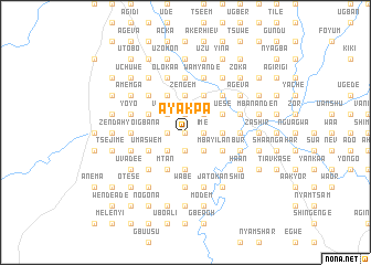 map of Ayakpa