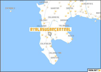 map of Ayala Sugar Central