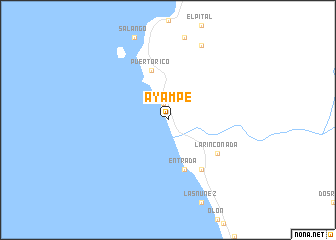 map of Ayampe