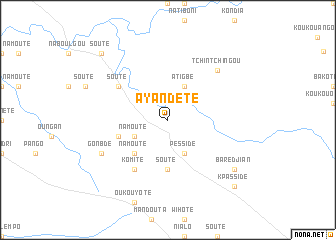 map of Ayandété