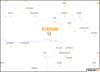 map of Ayangba