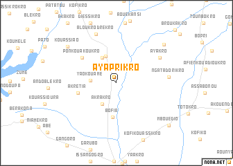 map of Aya Prikro