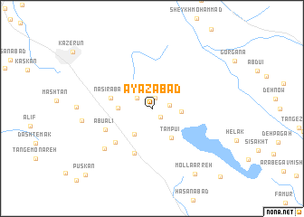 map of Ayāzābād