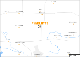 map of Aydelotte